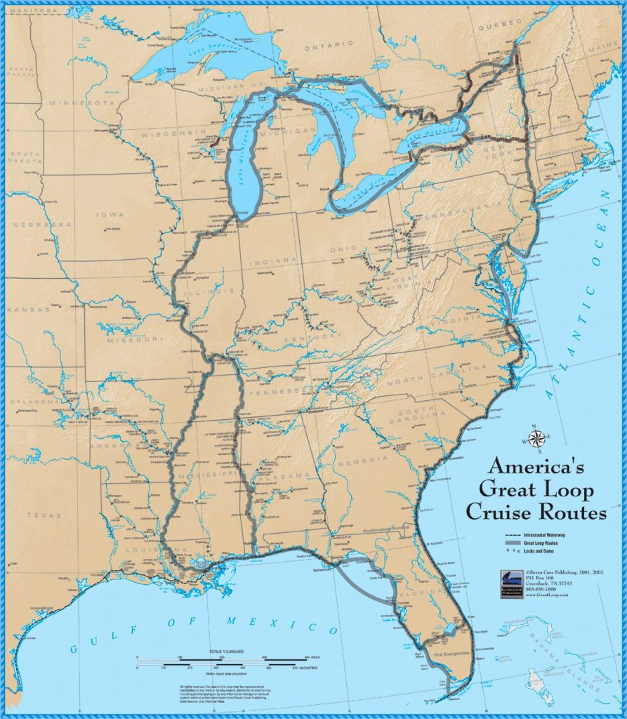 America's Great Loop Cruise Map - Intracoastal Waterway Florida Map