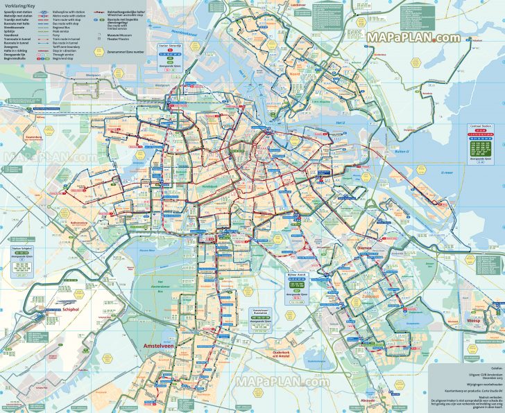 Amsterdam Tram Map Printable