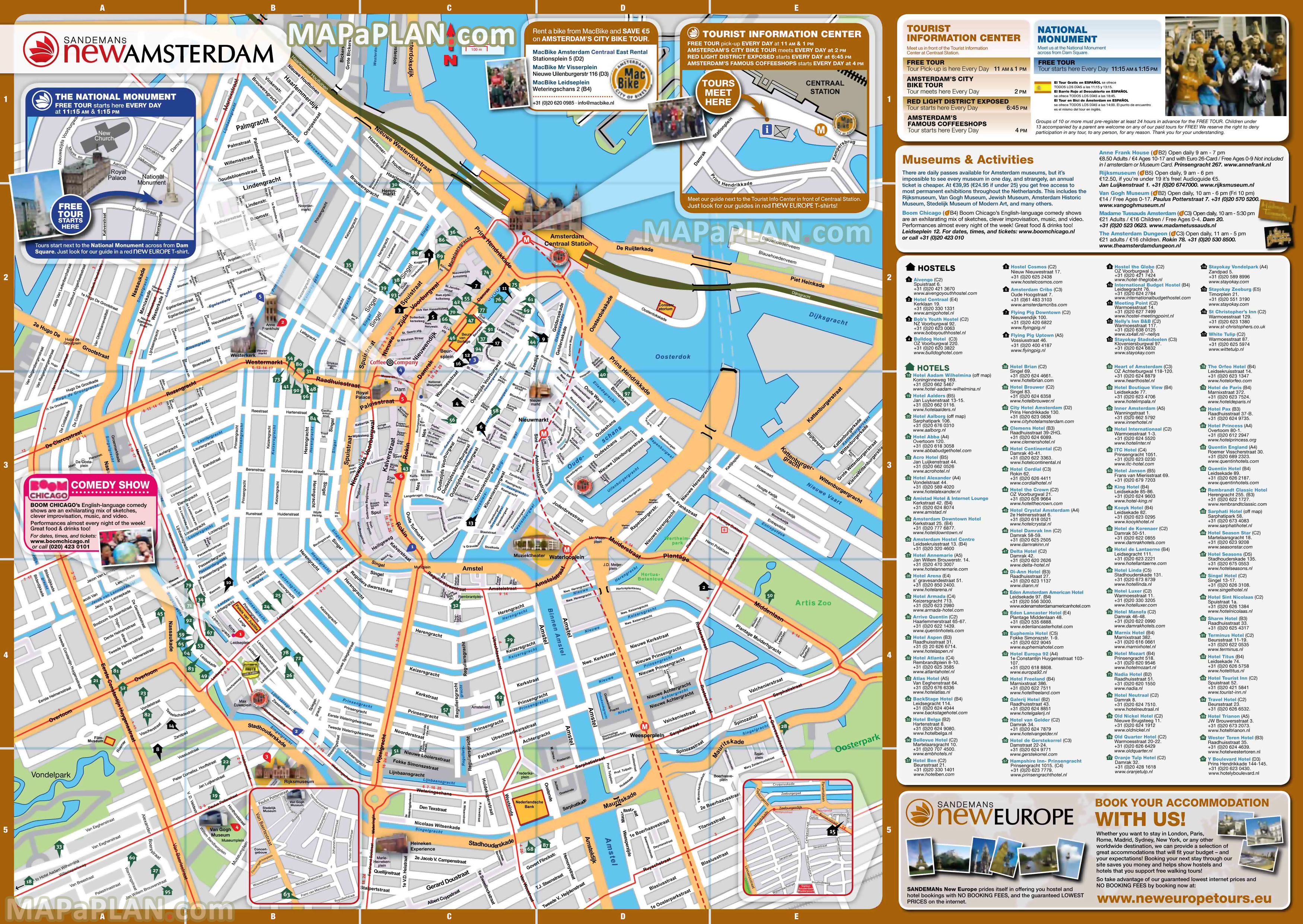 Amsterdam Maps - Top Tourist Attractions - Free, Printable City - Printable Map Of Amsterdam