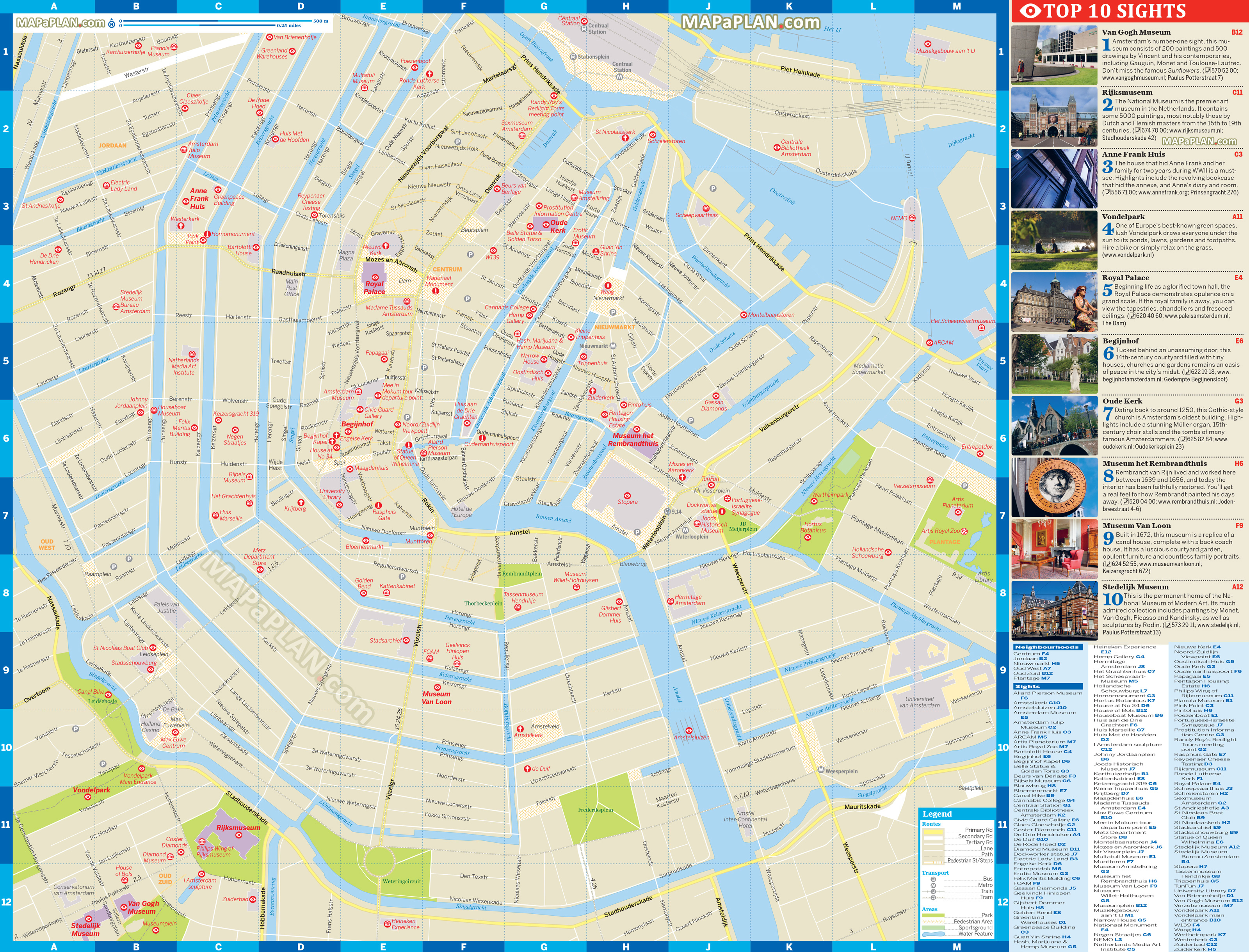 Amsterdam Maps - Top Tourist Attractions - Free, Printable City - Printable Tourist Map Of Amsterdam