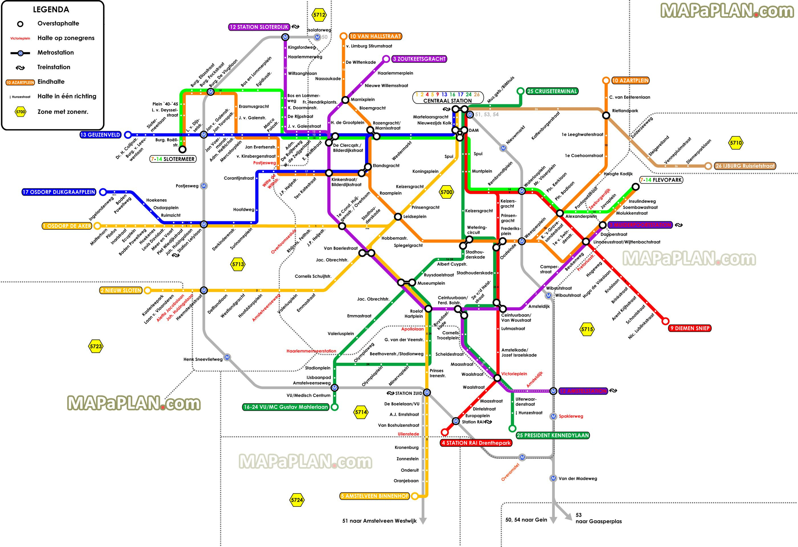 Amsterdam Metro Map | Amsterdam | Tourist Map, Map, Subway Map - Amsterdam Tram Map Printable