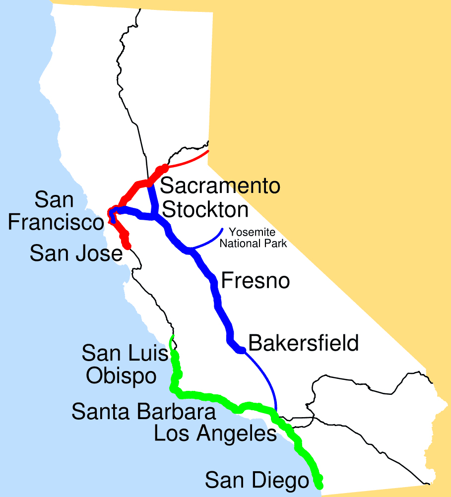 Amtrak California Route Map - Klipy - Amtrak California Coast Map