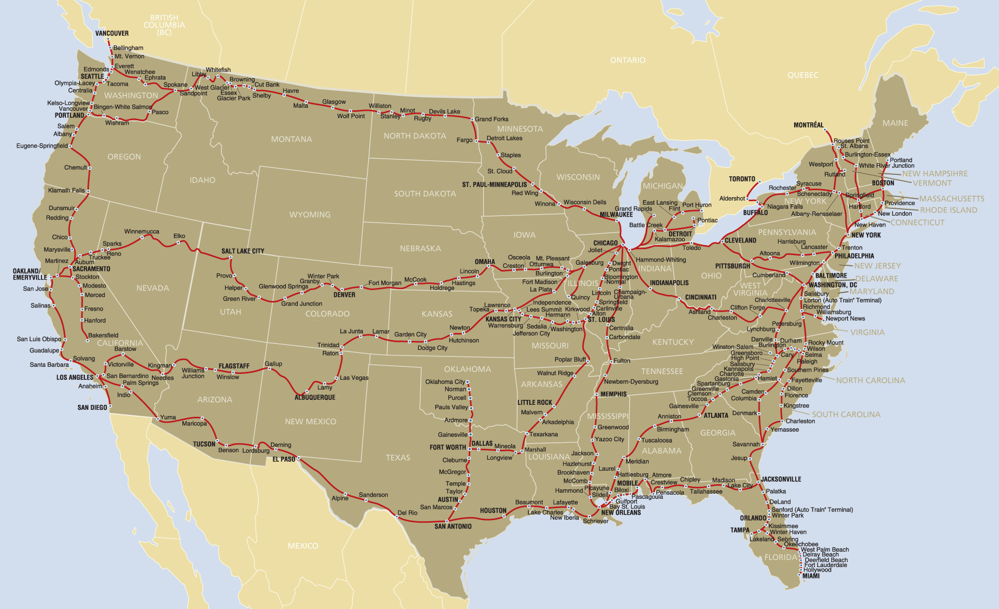 Amtrak Route Map Southern California Outline Amtrak California - Amtrak California Zephyr Map