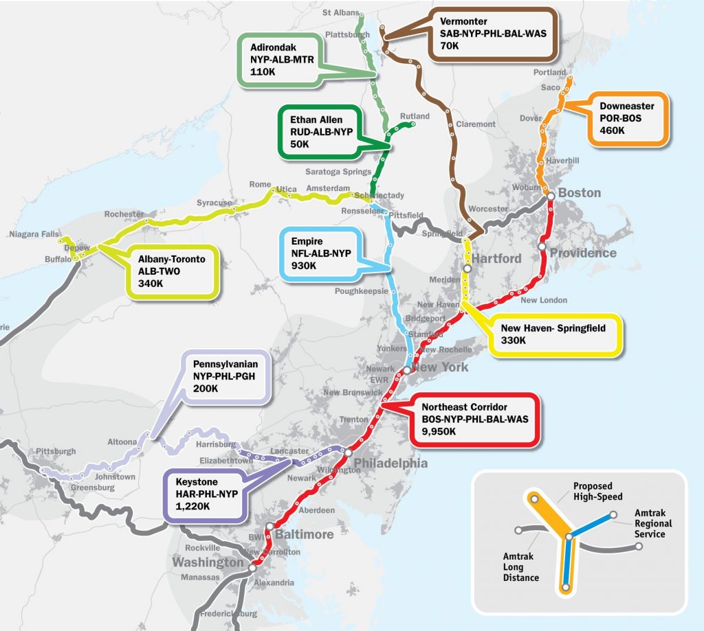 East Coast Amtrak Map