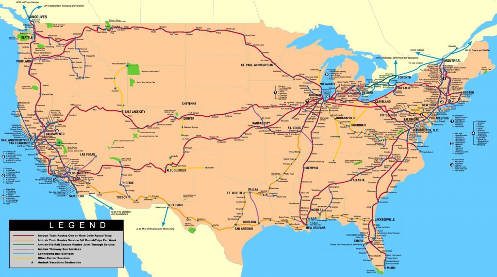 Amtrak Stations In California Map New Amtrak Maps Routes Trains Best ...