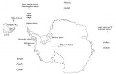 Antarctica, South Pole, Blank Printable Map, Outline, World Regional - Printable Map Of Antarctica