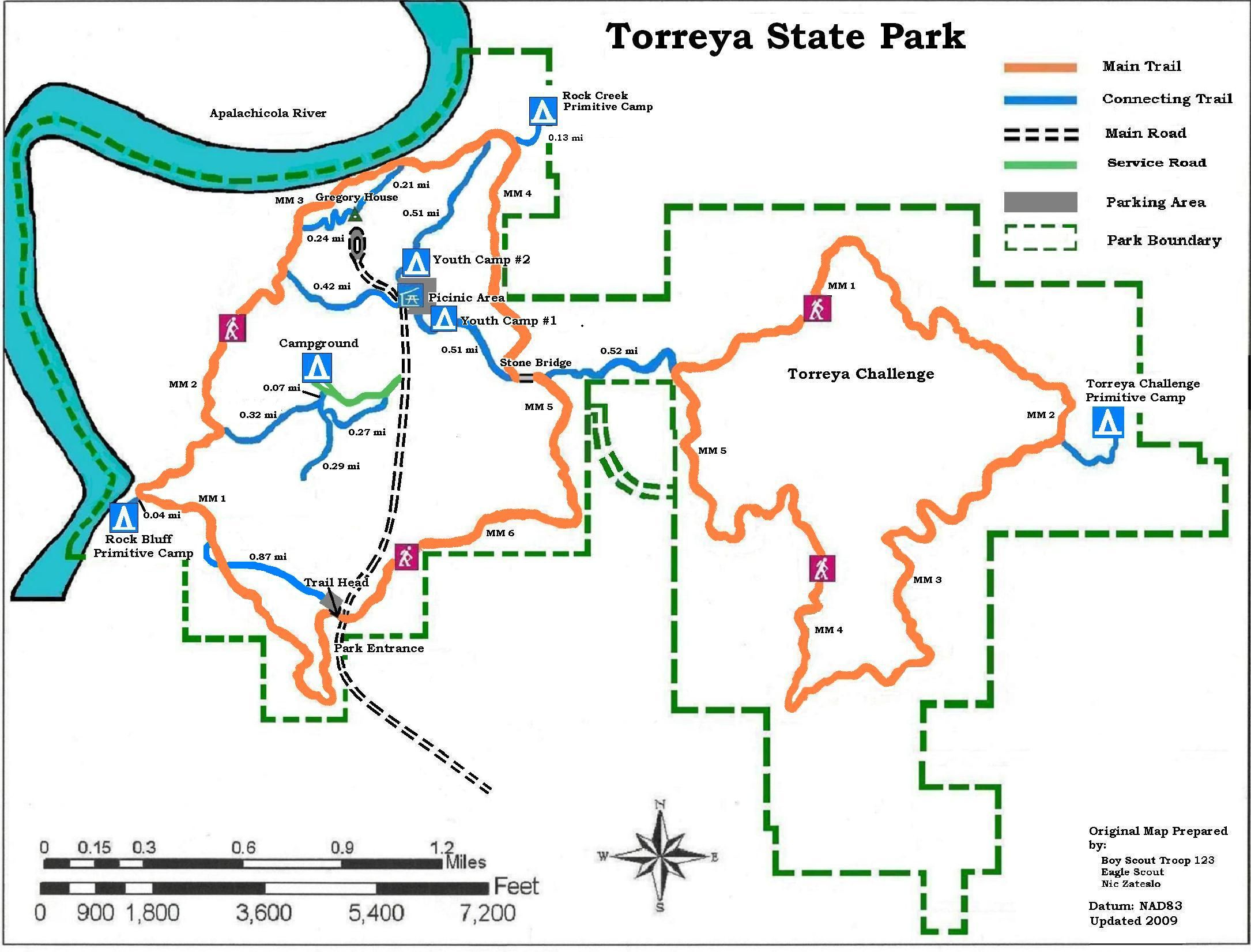 Apalachicola National Forest Campgrounds | Map Of Torreya State Park - Florida State Campgrounds Map