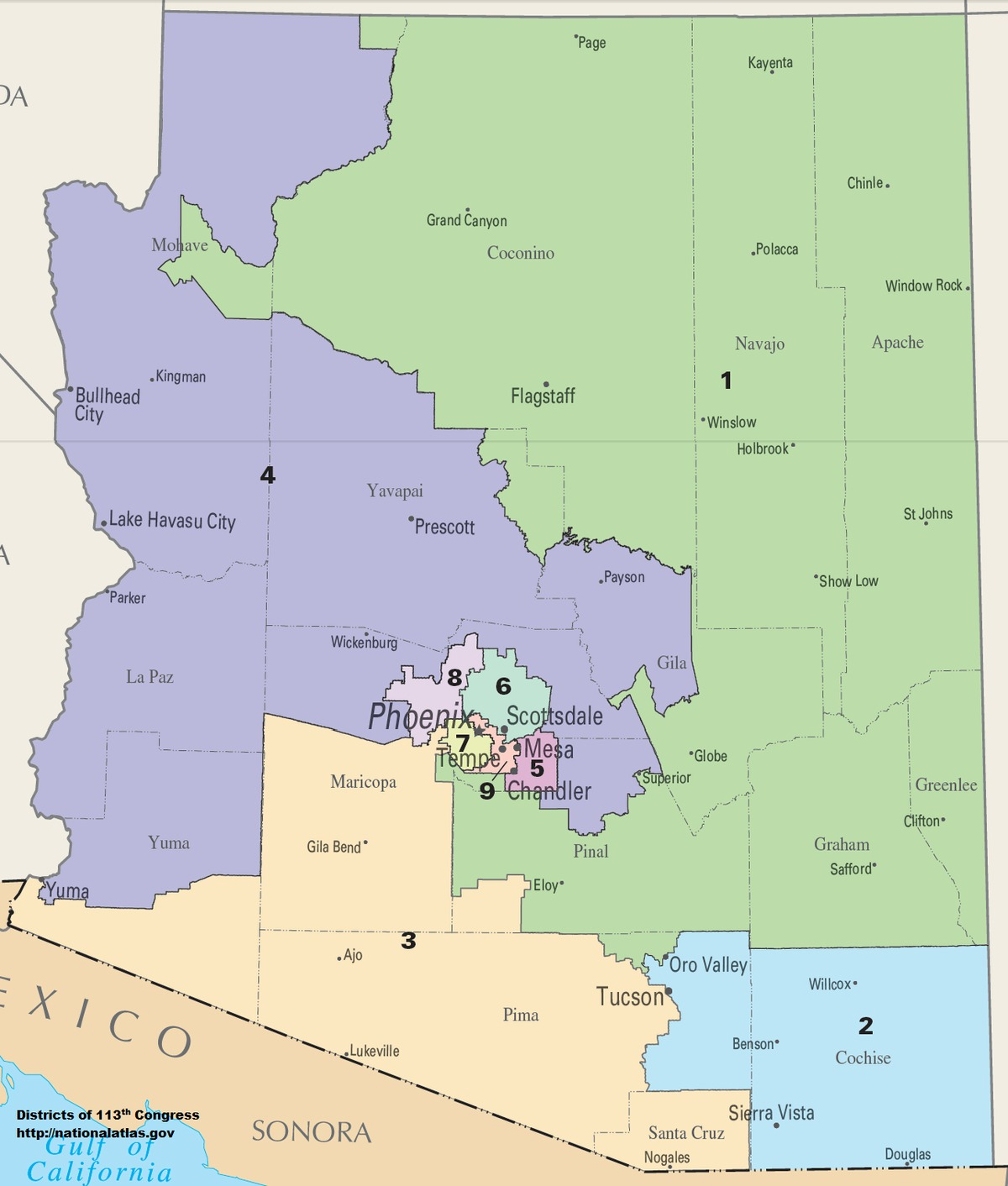 Arizona&amp;#039;s Congressional Districts - Wikipedia - Texas Congressional Districts Map 2016