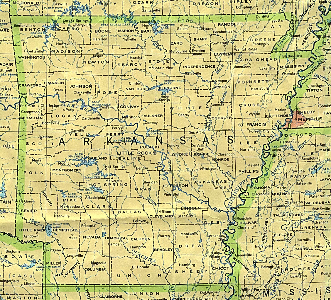 Arkansas Maps - Perry-Castañeda Map Collection - Ut Library Online - Texas Arkansas Map