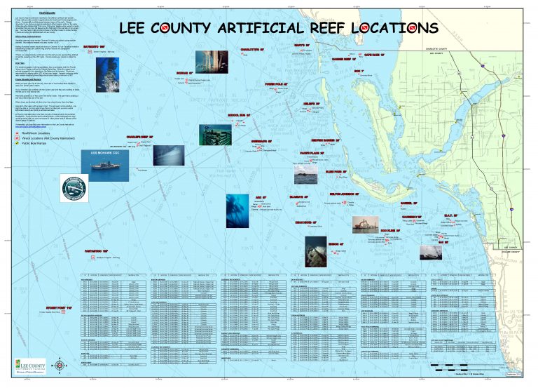 Artificial Reefs - Florida Fishing Reef Map | Printable Maps