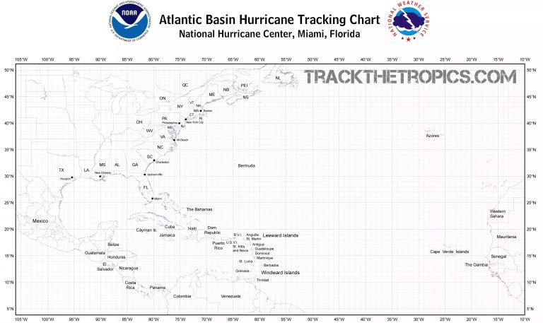 Atlantic Hurricane Season Tracking Chart 2017 - Track The Tropics ...