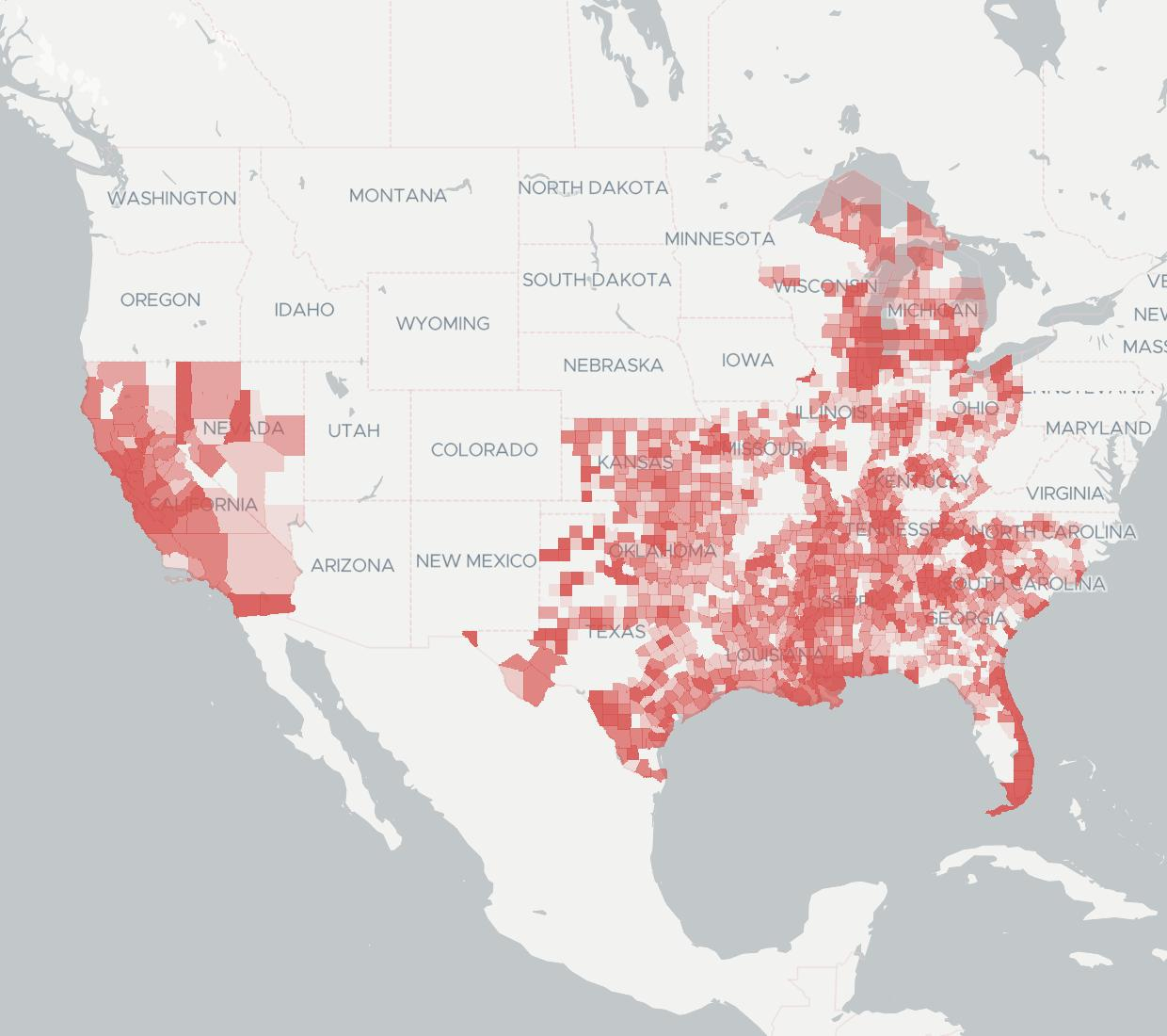 At&amp;amp;t Internet (U-Verse): Coverage &amp;amp; Availability Map - Comcast Coverage Map Texas