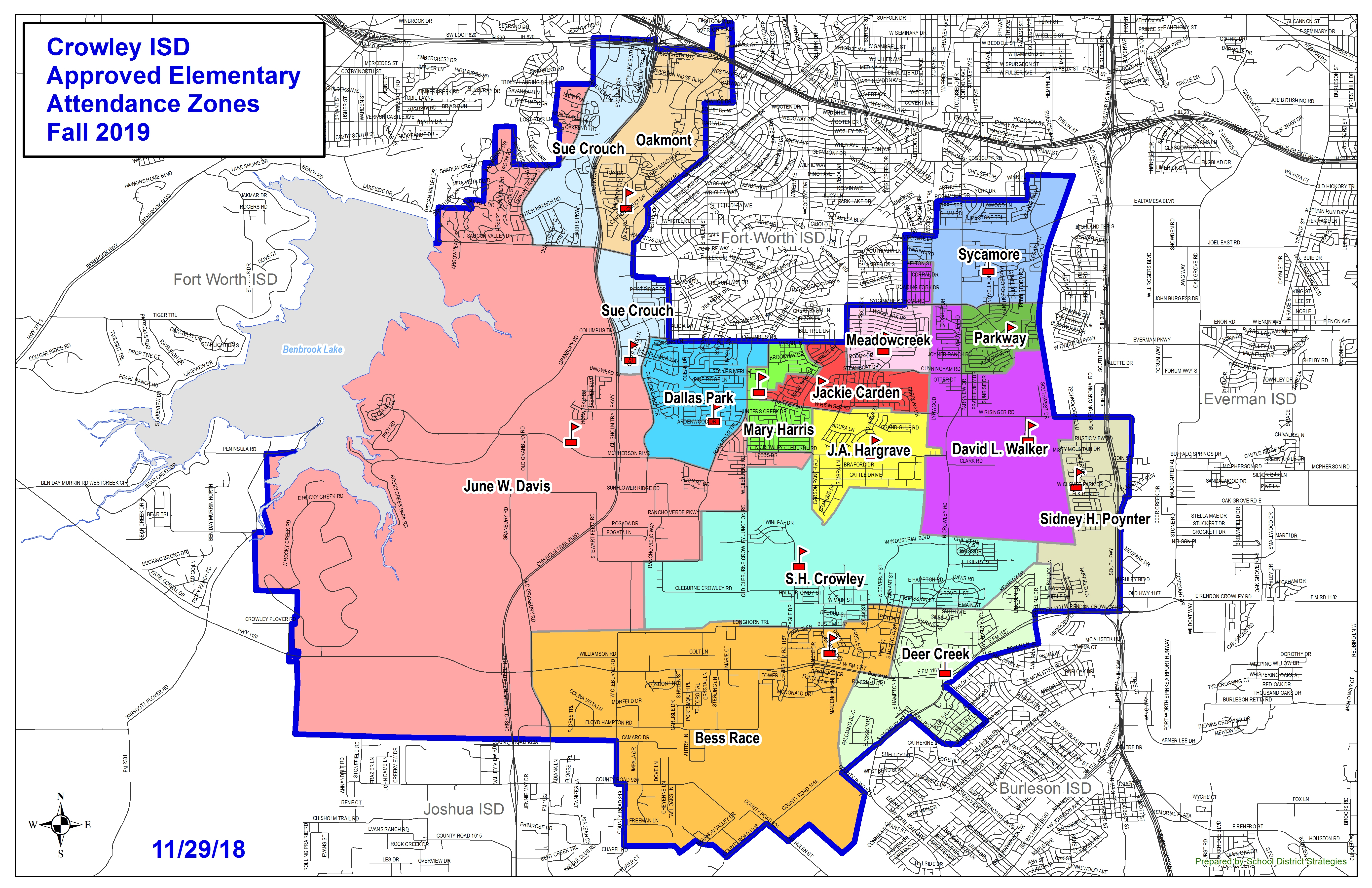 Attendance Zones / Home - Crowley Texas Map