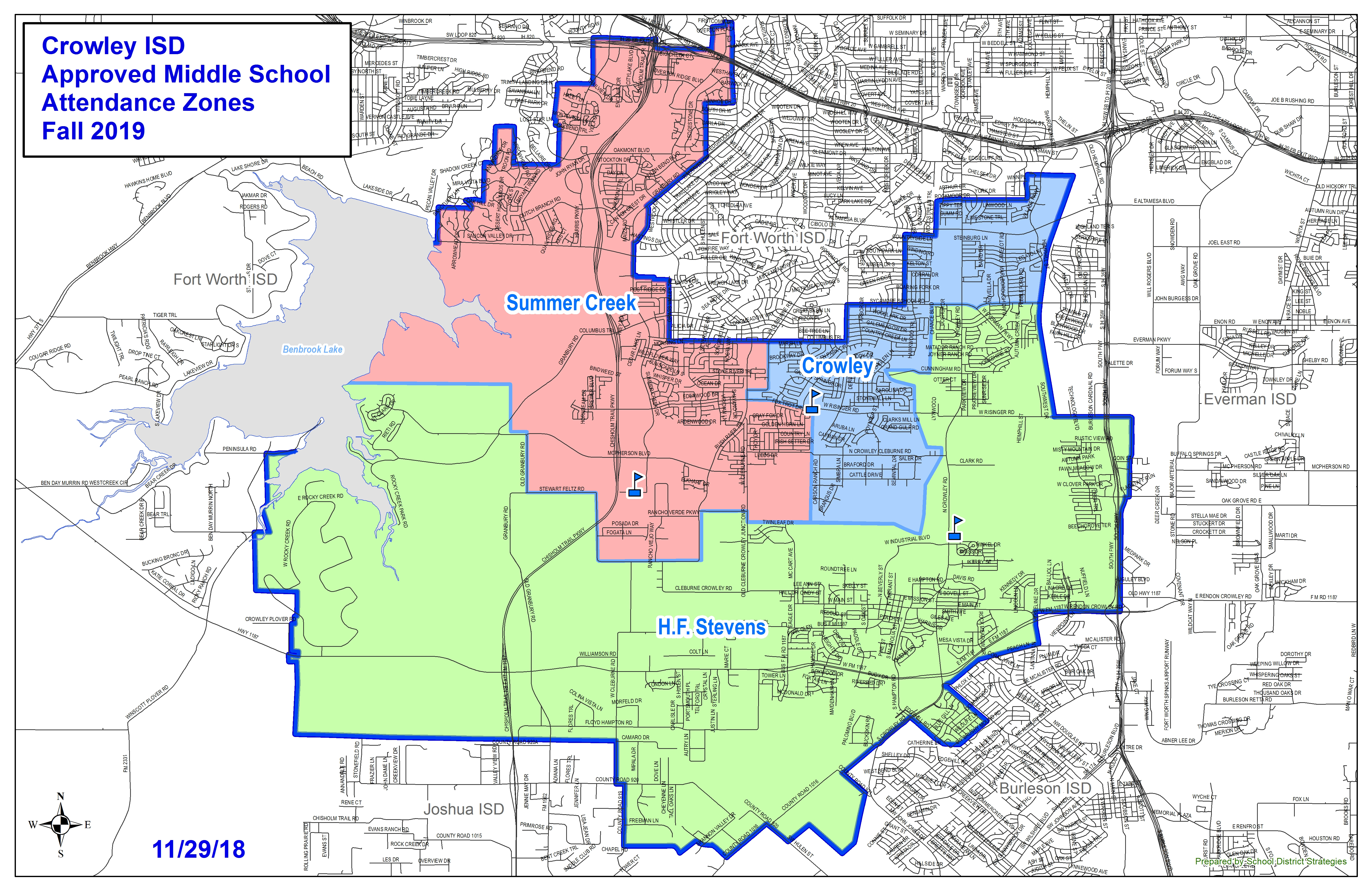 Attendance Zones / Home - Crowley Texas Map