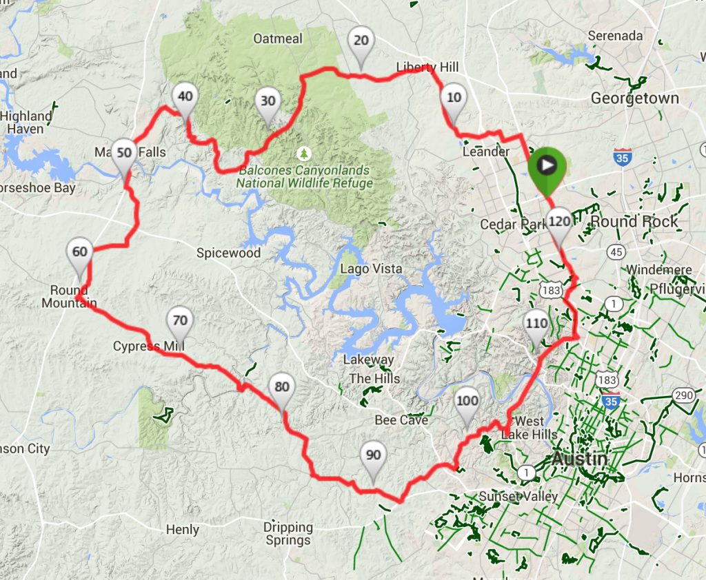 Austin Cycling Routes Austin Texas Bike Map Printable Maps