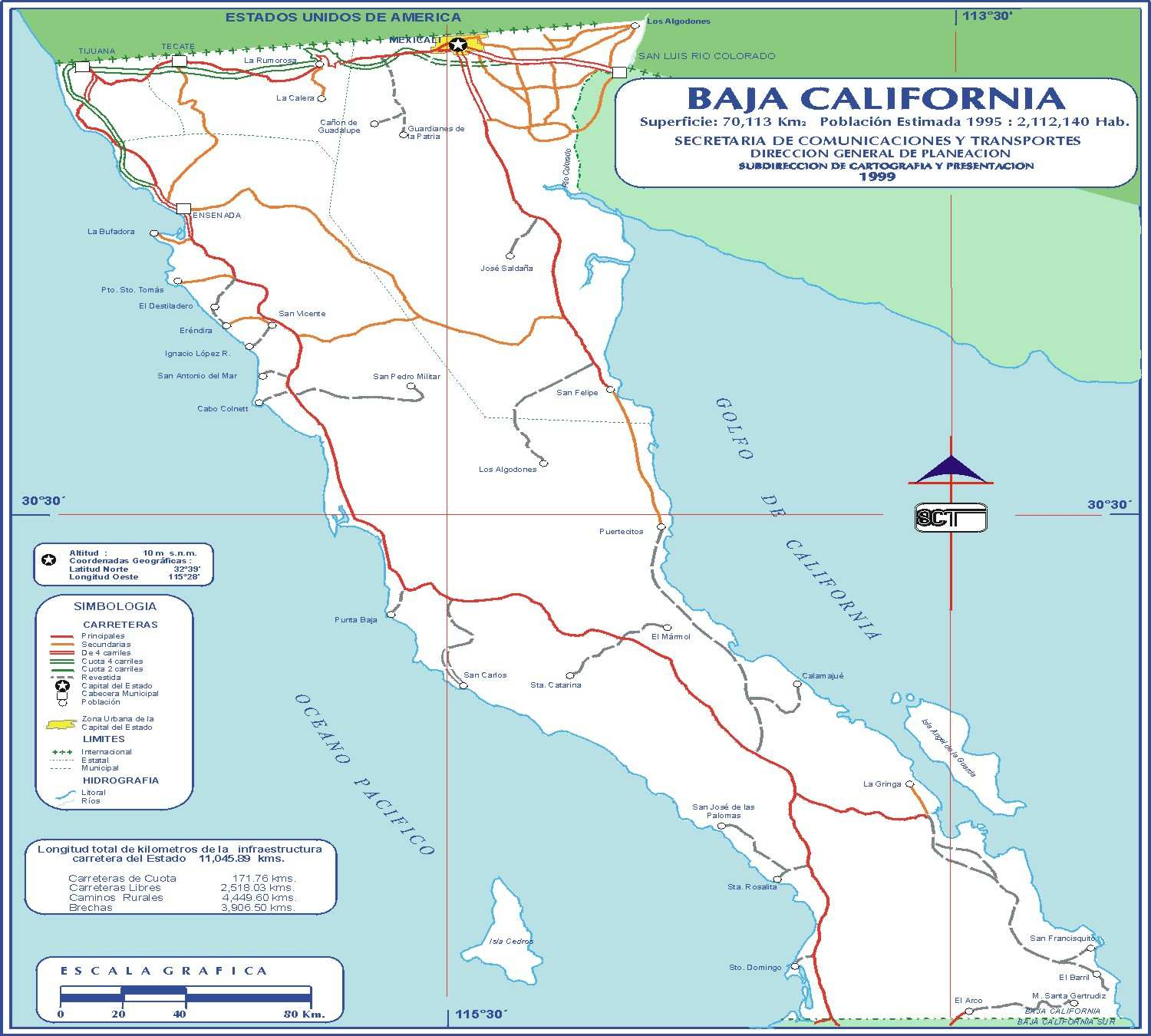 Baja California Norte Map Banner Royalty Free Stock - Rr Collections - Baja California Norte Map