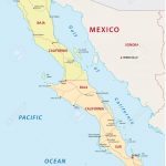 Baja California Road And Administrative Map Royalty Free Cliparts   Baja California Road Map