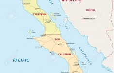 Baja California Road And Administrative Map Royalty Free Cliparts - Baja California Road Map