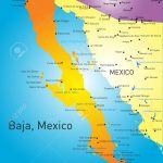 Baja California Vector Color Map Map Of Cities Where Is Baja   Baja California Norte Map