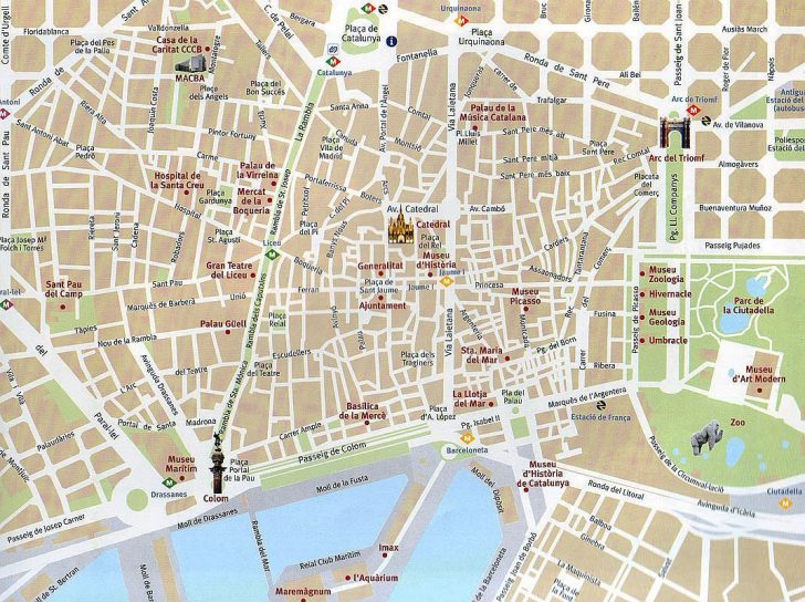 Barcelona City Map Printable