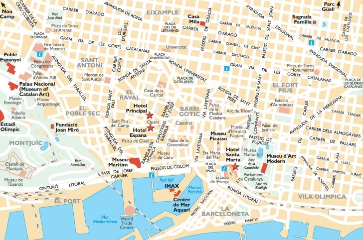 City Map Of Barcelona Printable
