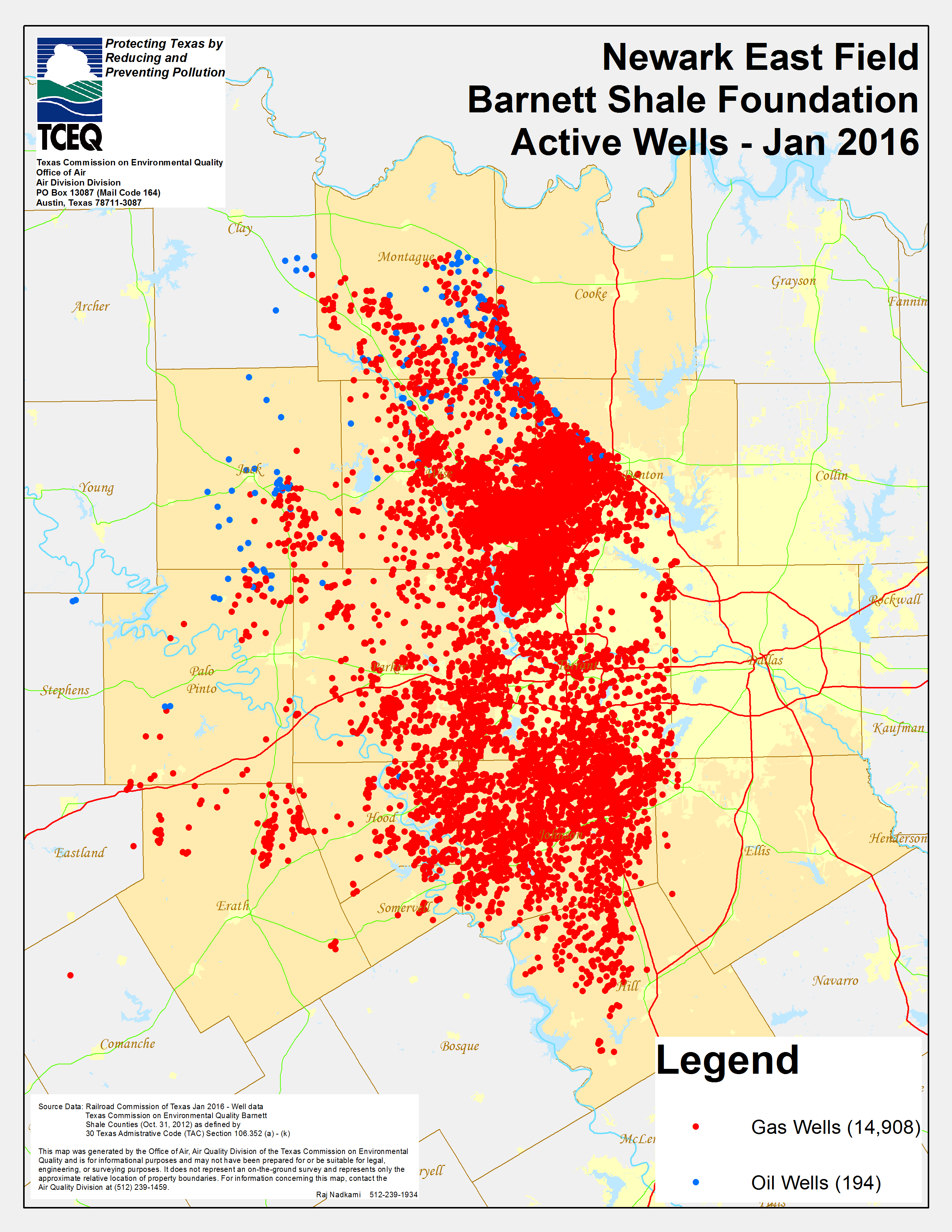 Barnett Shale Maps And Charts - Tceq - Www.tceq.texas.gov - Fracking In Texas Map