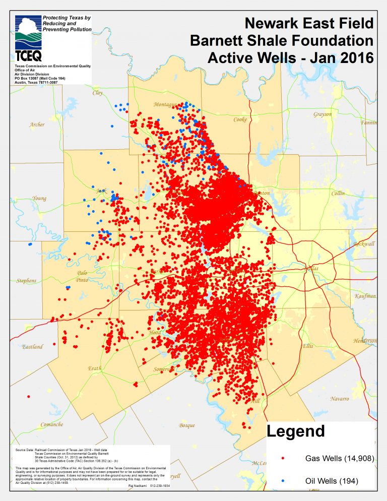 Barnett Shale Maps And Charts - Tceq - Www.tceq.texas.gov - Map Of ...