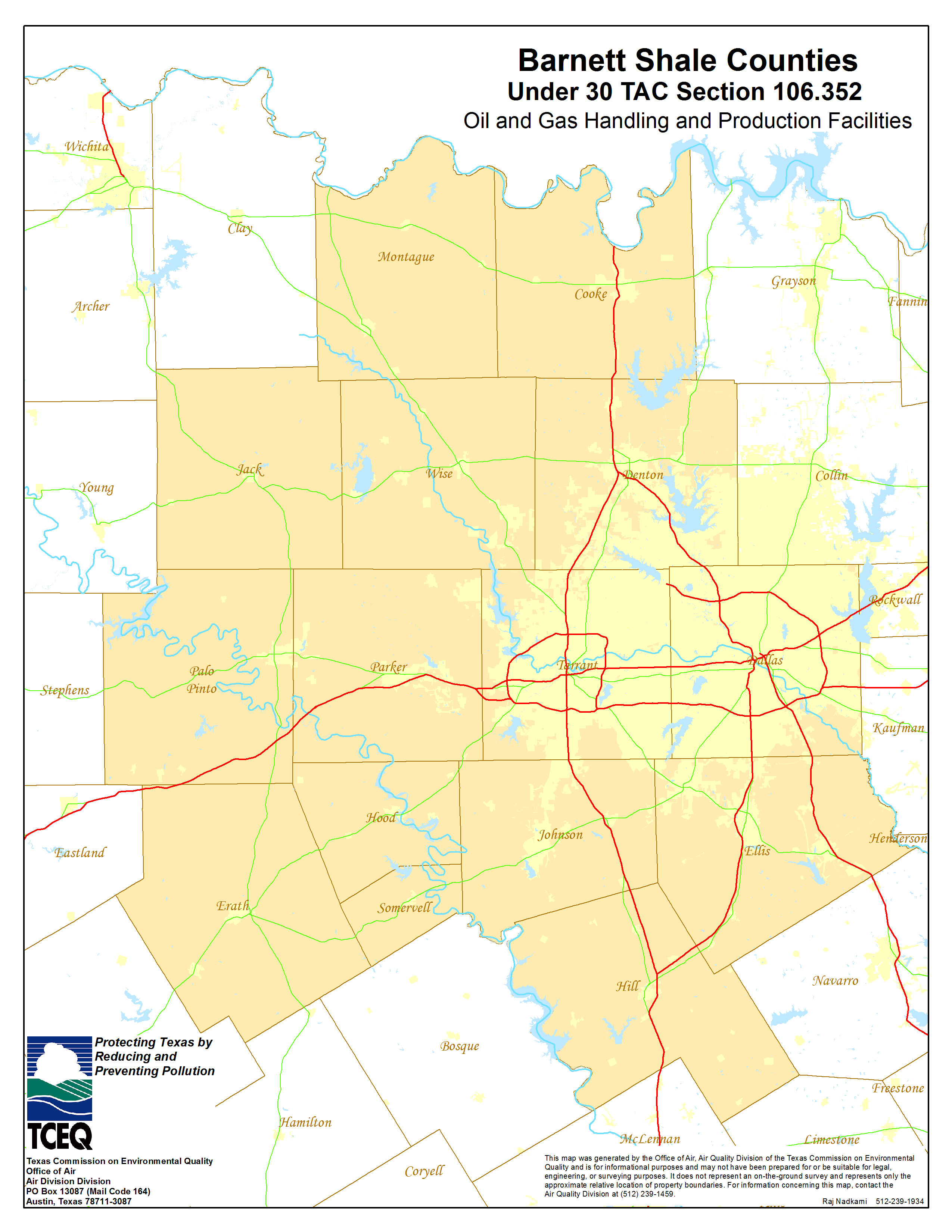 Barnett Shale Maps And Charts - Tceq - Www.tceq.texas.gov - Texas Oil And Gas Lease Maps