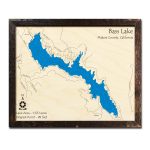 Bass Lake, Ca Nautical Wood Maps   Bass Lake California Map