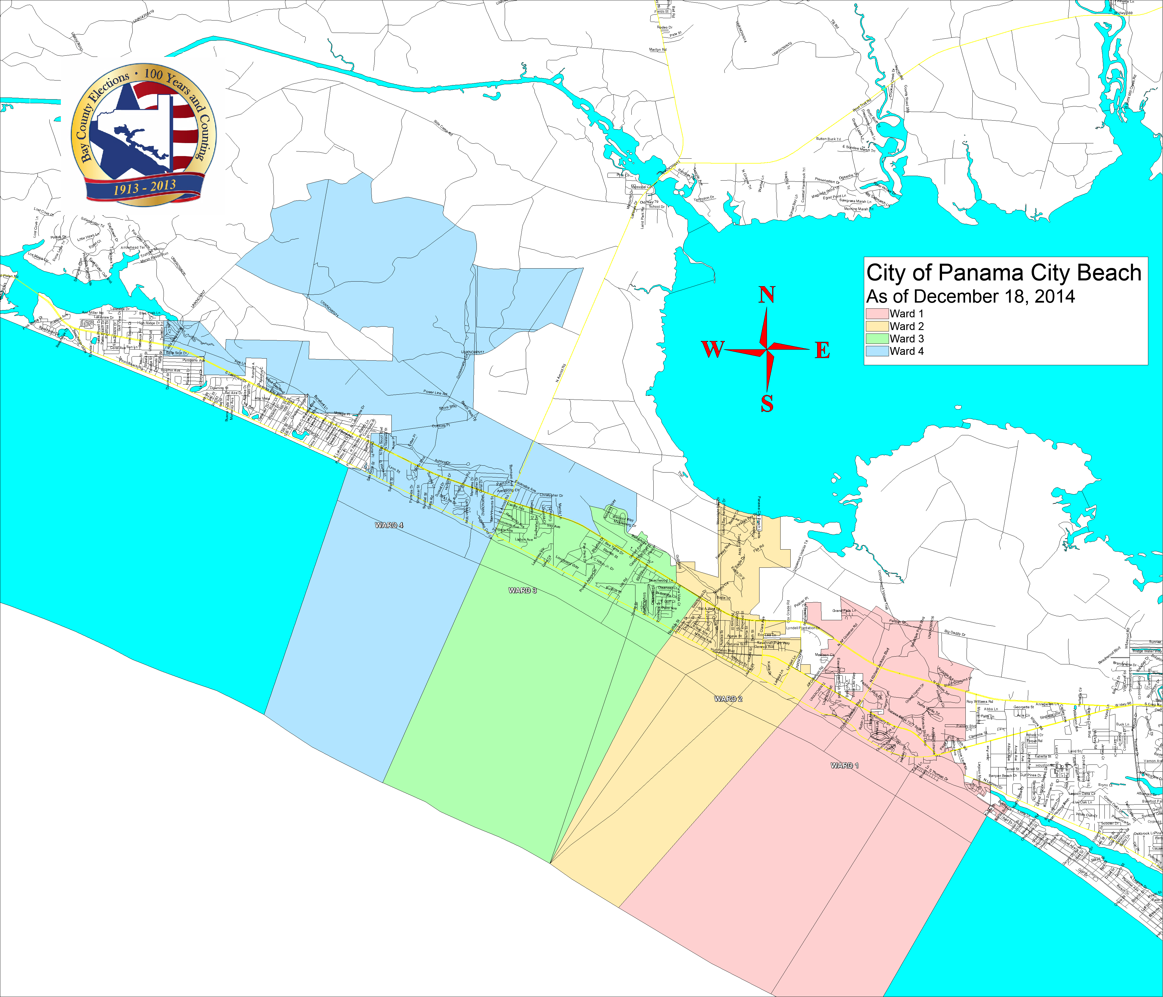 Bay County Supervisor Of Elections &amp;gt; Voter Info &amp;gt; Maps And Boundaries - Panama Beach Florida Map