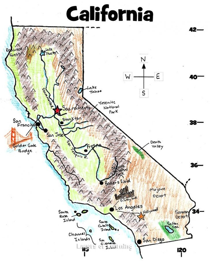 California Map For Kids