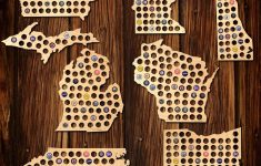 Beer Cap Map Of Your Home State - California Beer Cap Map