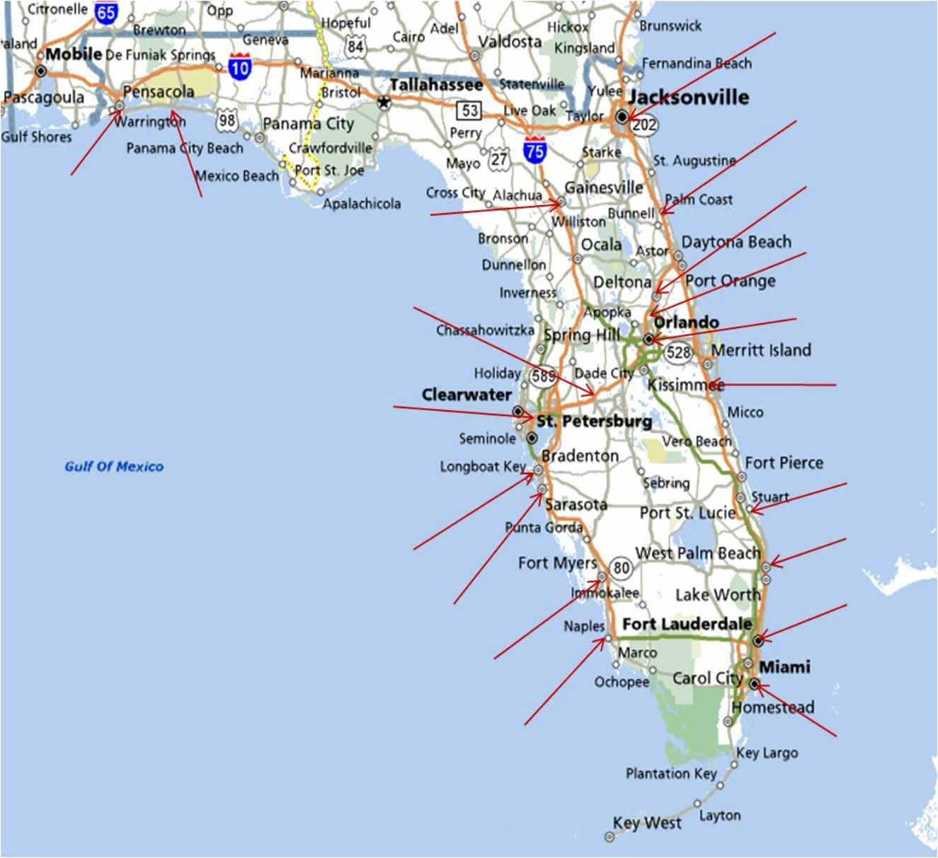 Best East Coast Florida Beaches New Map Florida West Coast Florida - Florida Coast Map
