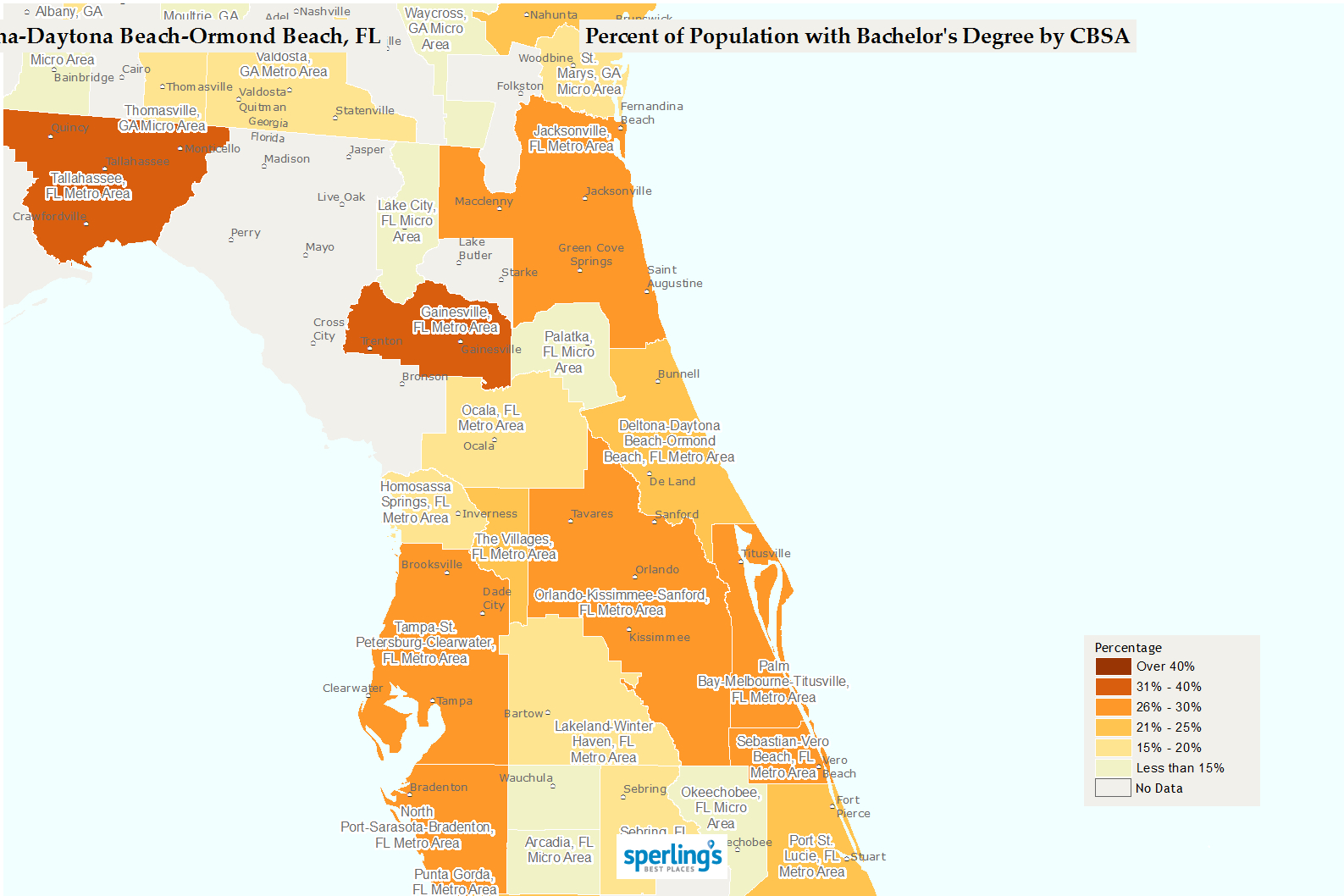 Best Places To Live | Compare Cost Of Living, Crime, Cities, Schools - Edgewater Florida Map