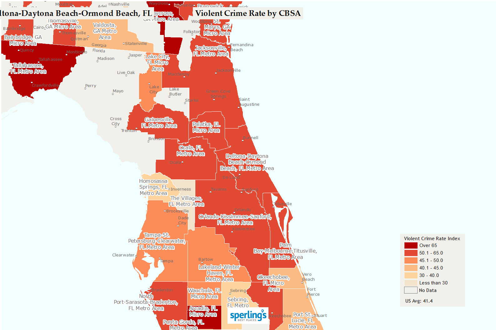 Best Places To Live | Compare Cost Of Living, Crime, Cities, Schools - New Smyrna Beach Florida Map
