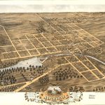Bird's Eye View Of Naperville, Dupage County, Illinois 1869   Printable Map Of Naperville Il