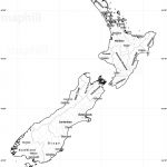 Blank Simple Map Of New Zealand Map With Zone Blank Map Of New   Printable Map Of New Zealand