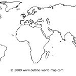 Blank World Map Image With White Areas And Thick Borders   B3C | Ecc   Blank World Map Printable
