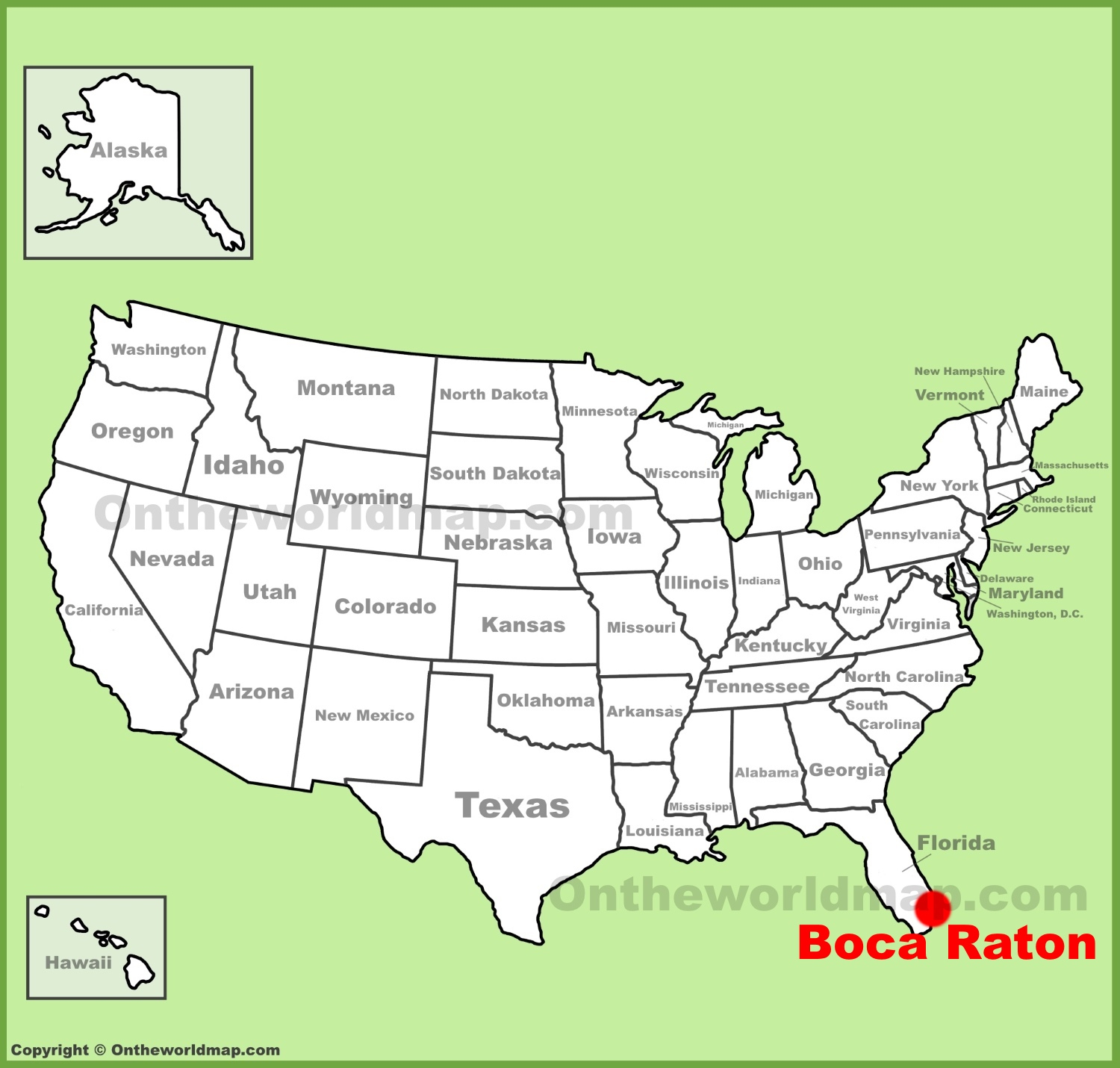 Boca Raton On Map And Travel Information | Download Free Boca Raton - Map Of Florida Including Boca Raton