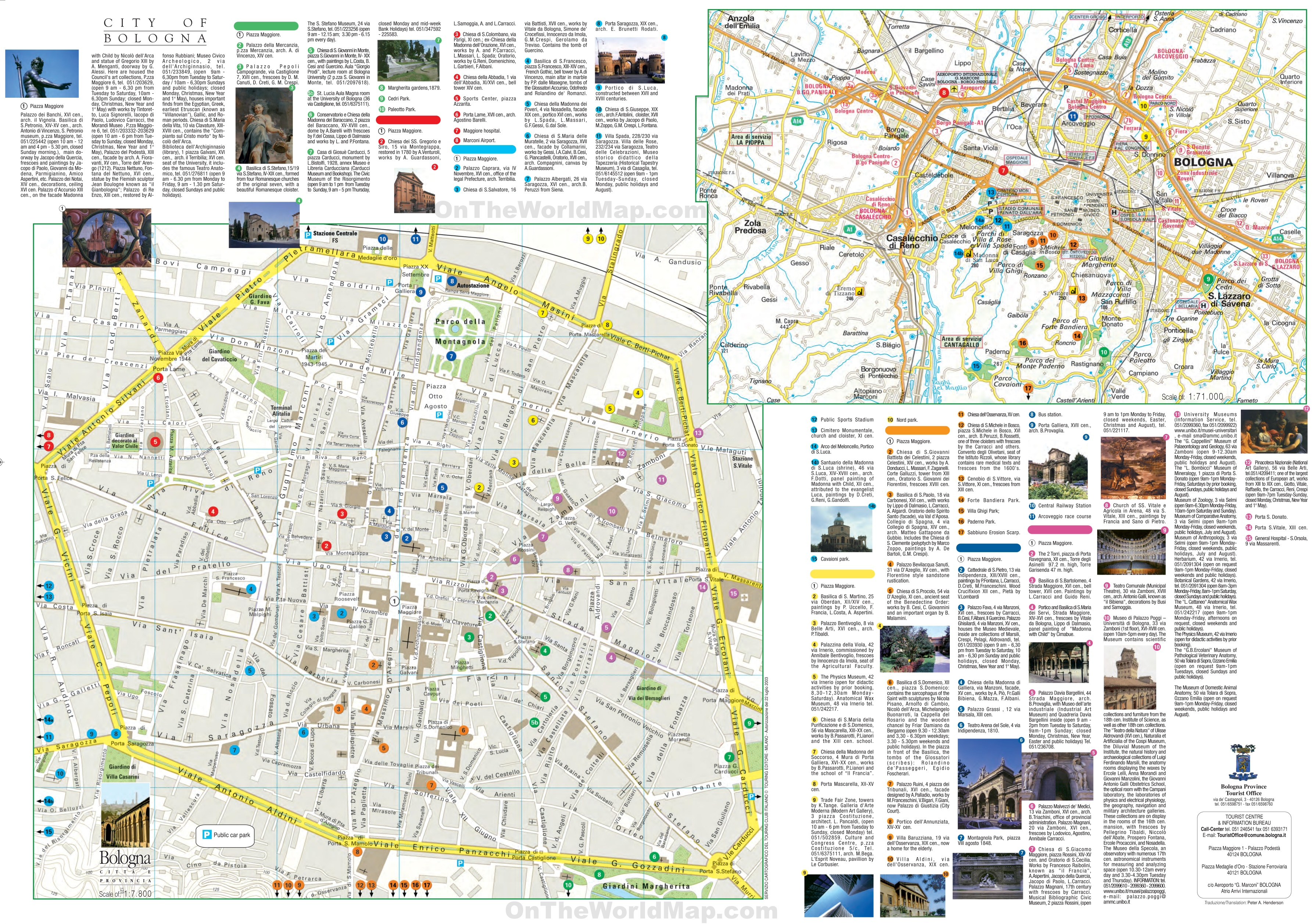 Bologna Tourist Map - Printable Map Of Bologna City Centre