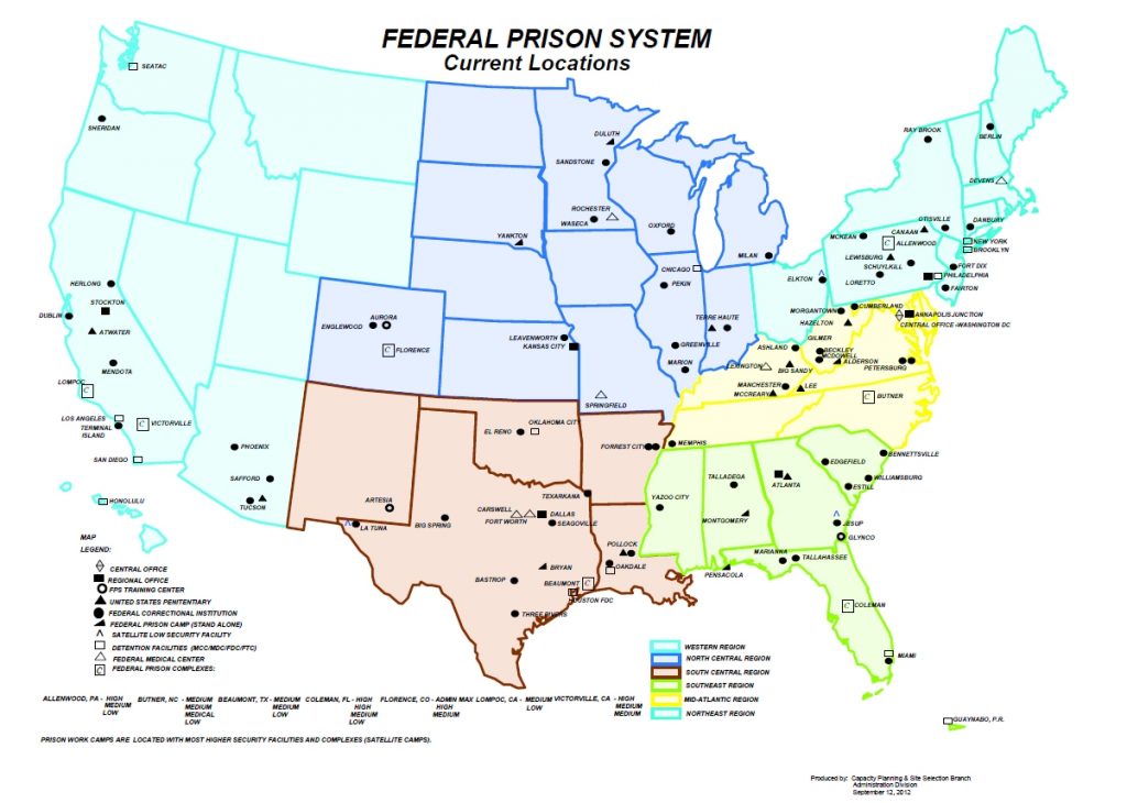 California Prison Locations Map