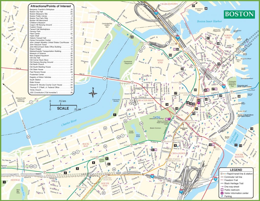 Boston Tourist Attractions Map - Boston Tourist Map Printable ...