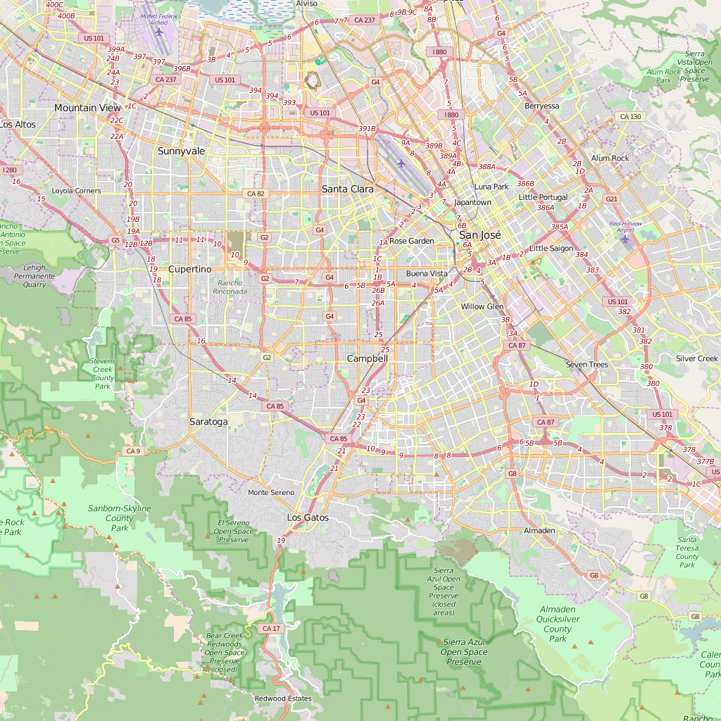Boundary Maps And Fields Throughout Campbell California Map - Touran - Campbell California Map