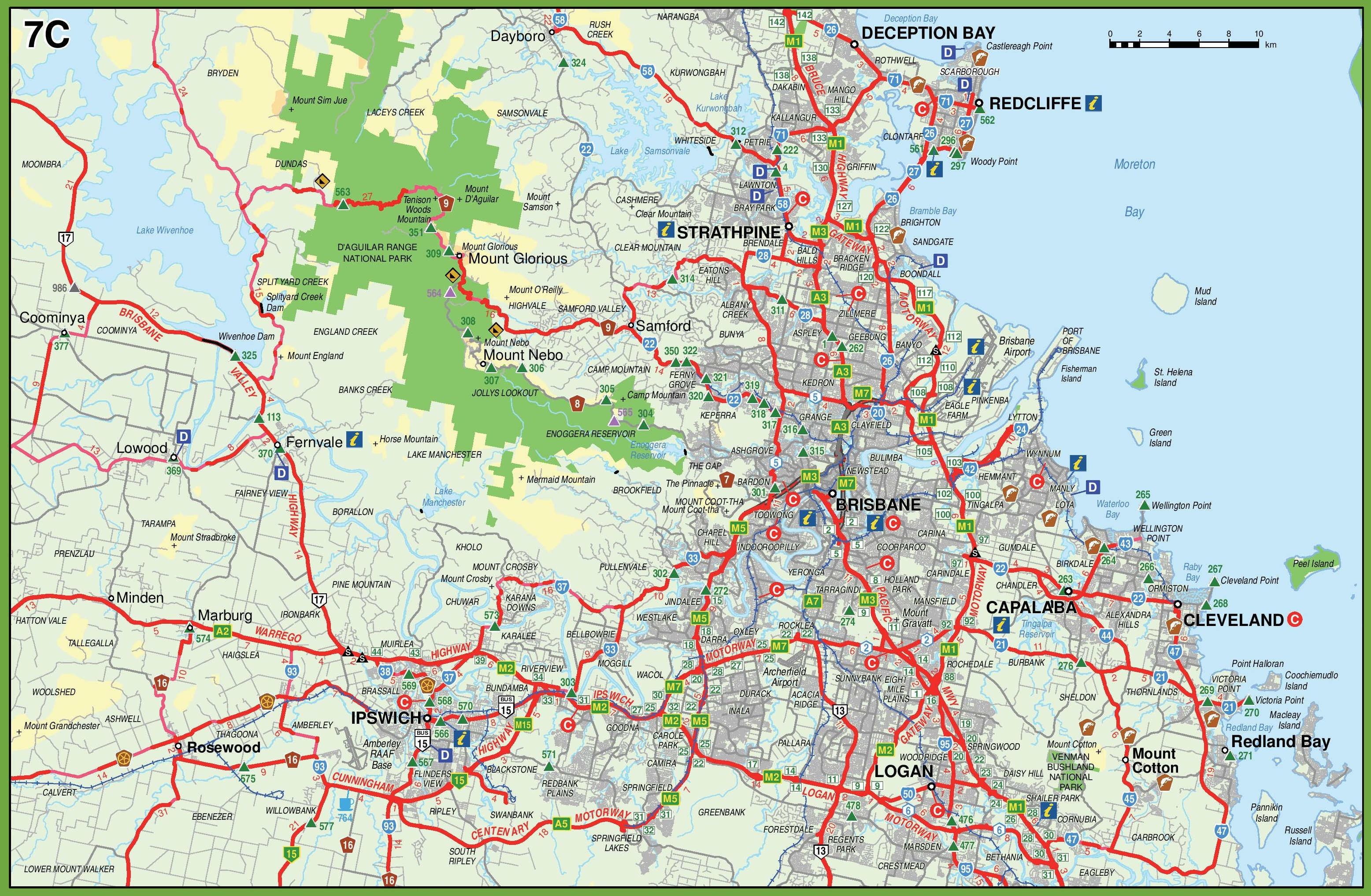 Brisbane Maps | Australia | Maps Of Brisbane - Brisbane Cbd Map Printable