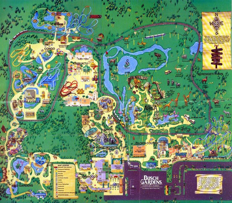 Busch Gardens, Tampa Bay Fl | Busch Gardens - Florida Busch Gardens Map ...