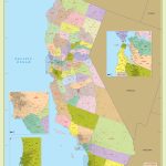 Buy California Zip Code Map With Counties   Buy Map Of California