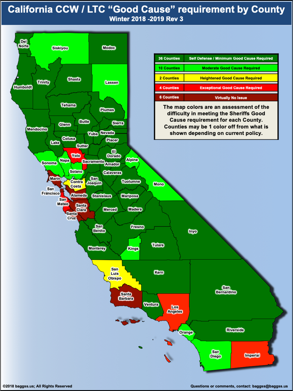 Ca Ccw Map - Calguns - California Ccw Reciprocity Map