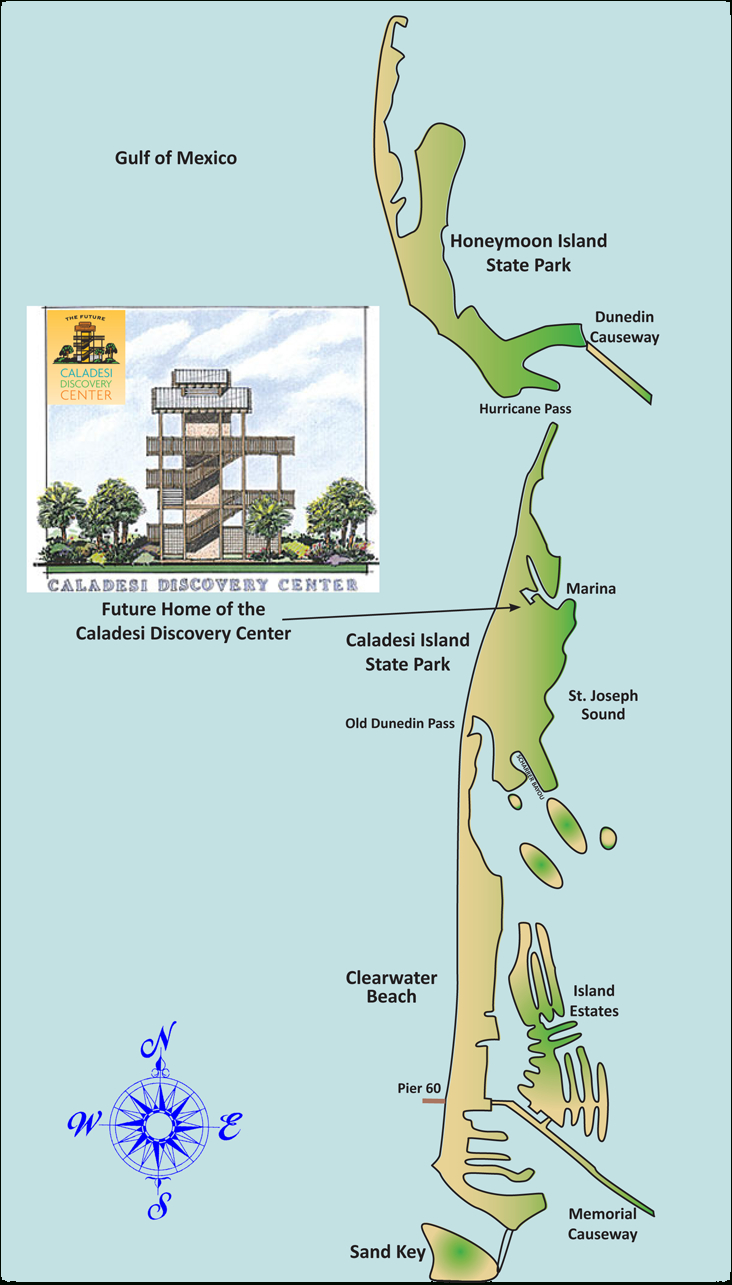Caladesi Island - Honeymoon Island Florida Map