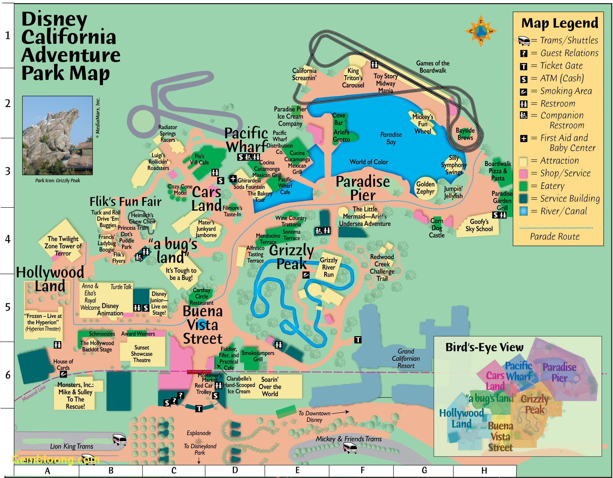 California Adventure Map Pdf Reference Disneyland And Unique Of - California Adventure Map Pdf