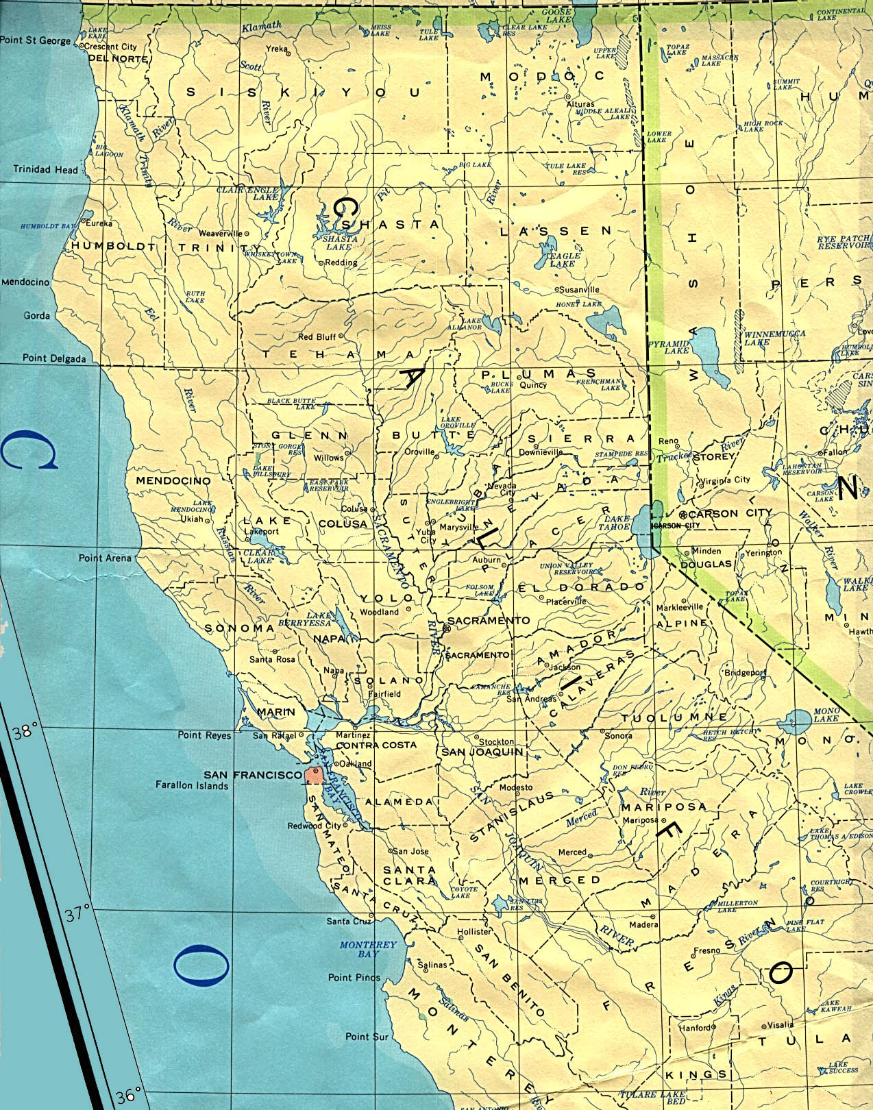 California California Map With Cities County Map Northern California - Map Of Northern California Counties And Cities